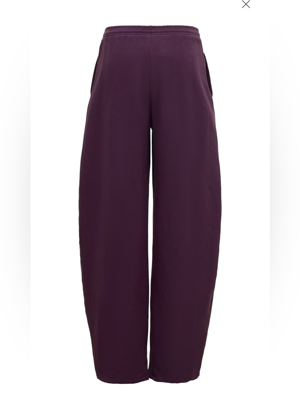 Garage Ultra Fleece Barrel Leg Sweatpants in Wild Berry Maroon - Picture 4 of 6